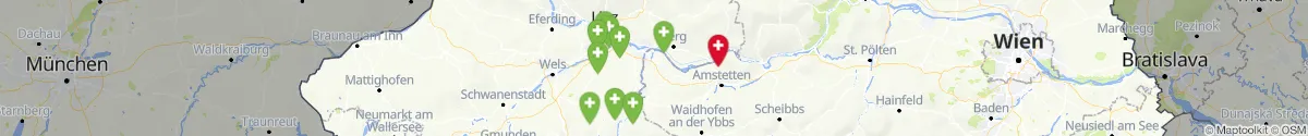 Kartenansicht für Apotheken-Notdienste in der Nähe von Saxen (Perg, Oberösterreich)